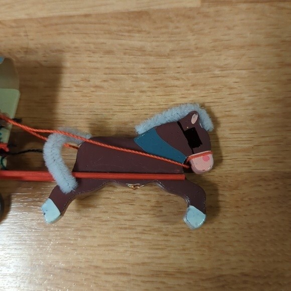 Kurt Adler O'Reilly's Provisions & Meat Wagon Wood Christmas Ornament 1979 - Picture 7 of 9